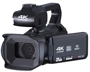 Caméscope 4K haute performance 64MP, mise au point automatique, enregistrement longue durée de 4 heures, micro externe, zoom 18X pour la réalisation de vidéos professionnelles - Product Image 2