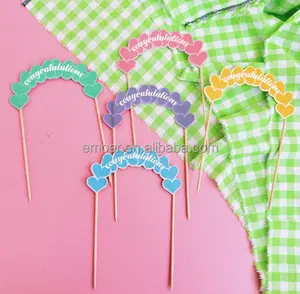 Cake Insert Sticks Mini Flag Food Fruit Picks