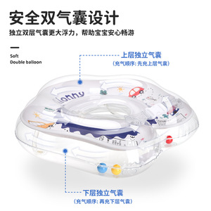 Lionny Infant <b>Inflatable</b> Neck Ring Cartoon <b>Dinosaur</b> Design For Swimming Pool Use Child Safety Floatation Aid - Product Image 3