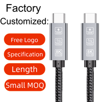 Cable USB 4 DFX de 1 m, 240 W, 5 A, Carga Rápida, 40 Gbps y Video 8K, Cable USB C con Trenzado de Nailon para Laptop, MacBook, SSD - En Stock