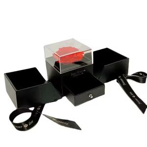 Vendita calda di san valentino conserva regalo portagioie rosa per matrimonio, anniversari, proposte di matrimonio - Product Image 5