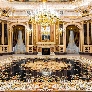 Marbre semi-précieux de luxe, onyx translucide jaune fossile, agate, finition polie haute brillance, design moderne, utilisation en intérieur d'hôtel, maison - Product Image 2