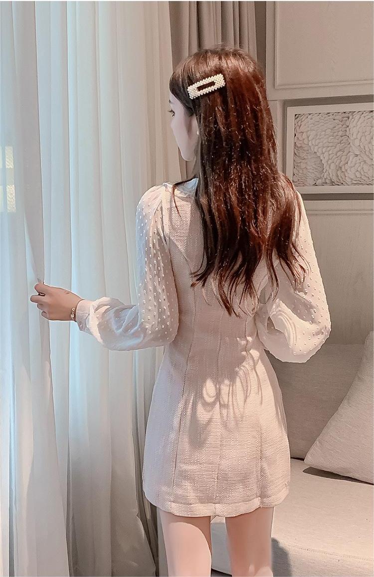 Yixin Korean Dresses - Elegant V Neck Chiffon Midi