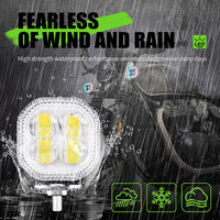 12V 24V 3 pouces 40W RVB LED lumière de travail carré RVB coloré Spot lumière de conduite universel antibrouillard pour moteur de voiture tout-terrain camions