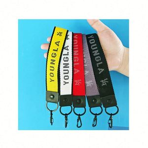 Quality Woven Embroidered Tag Promotional Key <b>Chain</b> with Custom Logo Inexpensive Car Logo Keychain for Souvenirs - Product Image 3