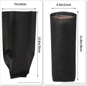 Fabric Grow <b>Bags</b> 7x13.8 Inches Breathable Black Seed Starter Plant Grow <b>Bags</b> Seedling Pots Nursery Pots Plants 50pcs <b>Garden</b> - Product Image 3