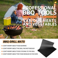 Tapis de barbecue antiadhésif robuste et revêtement de four réutilisable facile à nettoyer tapis de gril pour gril extérieur