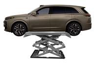 Plateforme de réparation automobile hydraulique ultra-mince à profil bas, mini-élévateur à ciseaux pour alignement de petits véhicules