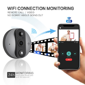 Smart Home Visual <strong>Vat</strong>-eye Video Doorbell Camera With Night Vision Automatic PIR Sensor Alarm Push - Product Image 2