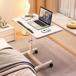 Metal Modern Style Adjustable Height Movable <strong>Sofa</strong> <strong>Side</strong> Bedside Coffee <strong>Table</strong> with Wheels for Living Room Bedroom - Product Image 1