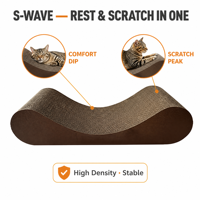 Griffoir pour chat, lit-canapé, en carton ondulé résistant à l'usure, tapis durable pour affûter les griffes, chaise longue extra-large