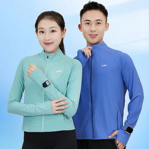 Slim Fit Lightweight Fitness Jacket Built With Moisture Wicking Fabric And Full Zip <b>Trim</b> For Gym By Women - Product Image 3