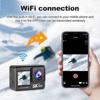 Caméra d'action étanche WiFi 4K haute résolution 20 MP, enregistreur sportif avec suppression du bruit pour moto, capteur d'image CMOS MicroSD