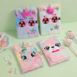 Carnet de voyage scolaire pour garçons, cadeau d'anniversaire, journal en peluche pour enfants, journal secret pour filles avec serrure et clé - Product Image 3
