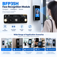 Modul Biometrik Multimodal BFP35H Pengenal Wajah Telapak Tangan Vena Kamera CMOS IR RGB Ganda UART USB untuk Kontrol Akses Kunci Pintar