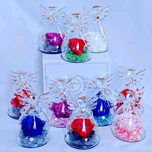 Rose éternelle en verre, cadeau de la Saint-Valentin, fleur d'amour, boîte de fleurs, vente en gros de fleurs préservées, boîte cadeau rose éternelle - Product Image 4