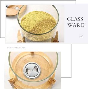 Dispensador de Cereales Multifuncional de Vidrio Redondo de 5 L y 8 L para Alimentos Secos, Hermético, para Encimera, Venta al Por Mayor - Product Image 3