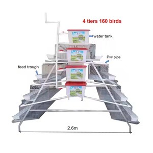 Giá Kim Loại Chăn Nuôi Gà Lồng Gia Cầm Trang Trại 4 Tầng Pin 10000 Chim Trứng Một Loại Đặt Lớp Gà - Product Image 1