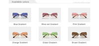 KINGSEVEN 2021-Lunettes de soleil sans monture pour femmes, lunettes de soleil dégradées, mode vintage, styliste, 807
