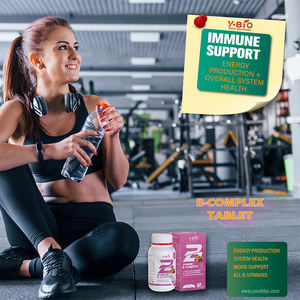 Tabletas de <span class=keywords><strong>Complejo</strong></span> de Vitamina <span class=keywords><strong>B</strong></span> de Máxima Potencia en un Solo Lugar |   8 Vitaminas Solubles en Agua para Uso en Adultos - Fabricante OEM/ODM - Mejora la Inmunidad - Product Image 2