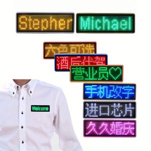 Badge LED rechargeable magnétique et programmable via application mobile pour messages défilants – Nouveauté promotionnelle - Product Image 2
