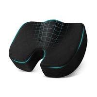 Coussin de siège en mousse à mémoire de forme tissé en U, respirant, orthopédique, pour voiture, soulagement de la douleur au coccyx et soutien des hanches, certifié OEKO-TEX, vente en gros