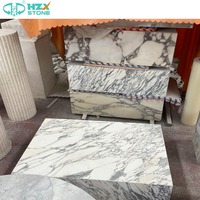 HZX meubles en pierre Table basse en marbre pour salon Table basse de luxe naturelle personnalisée Nero Marquina avec socle en marbre