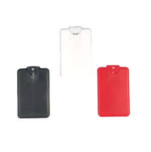 Biểu Tượng Tùy Chỉnh Mini PP Đen Trắng Đỏ 15Ml <span class=keywords><strong>20Ml</strong></span> Nước Rửa Tay Túi Nước Hoa Thẻ Tín Dụng Phun Chai Cho Rượu Chai Nước Hoa - Product Image 1