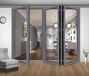 Metgood Heavy Duty nfrc chứng nhận nhiệt phá vỡ nhôm accordion cửa hiện đại Bifold có thể thu vào Fly màn hình Cửa - Product Image 3