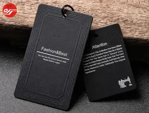Модный дизайн логотипа тканевая подвесная бирка джинсы толщина бумажная бирка этикетка
