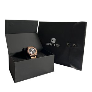 Montre-bracelet à quartz sophistiquée de 32mm avec boîtier en or 316L et bracelet en acier inoxydable résistant à l'eau 3ATM et cadran en cristal - Product Image 4