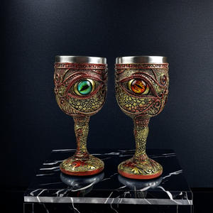 Copa de ojo de dragón Copa de acero inoxidable Bar Fiesta Resina Dragón Decoración <span class=keywords><strong>Vino</strong></span> Jugo Bebida - Product Image 5