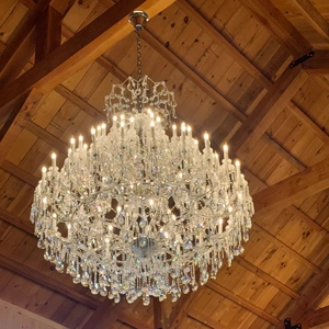 Décoration de mariage personnalisée, grands lustres, chandeliers de luxe pour villa, porte-bougie Maria Theresa, lustre en cristal K9 - Product Image 6