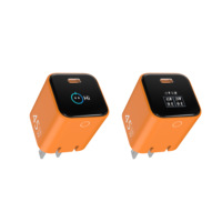 Chargeur rapide GaN 45W avec écran TFT intelligent, moniteur de puissance en temps réel, prise murale PD3.1, protection OTP pour téléphone