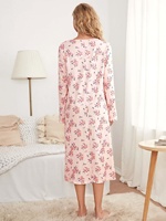 Robes de maternité personnalisées en micromodal, haut de grossesse floral, pyjama de grossesse, chemise de nuit d'allaitement en coton pour femmes enceintes