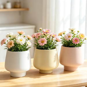 <span class=keywords><strong>Macetas</strong></span> de Cerámica Modernas Nórdicas de Lujo Únicas para Interiores, Macetero de Diseño Simple Personalizado para Decoración de Jardín y Hogar - Product Image 1
