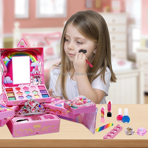 Boîte à trésors en diamant, jouets <span class=keywords><strong>de</strong></span> déguisement <span class=keywords><strong>de</strong></span> <span class=keywords><strong>princesse</strong></span>, boîte à <span class=keywords><strong>maquillage</strong></span> portable, jouet <span class=keywords><strong>de</strong></span> <span class=keywords><strong>maquillage</strong></span> lavable avec couronne - Product Image 1