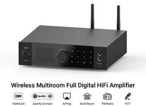 Amplificador Inalámbrico A100 con WiFi, AirPlay, <span class=keywords><strong>Spotify</strong></span> Connect, para Transmisión de Canto y Karaoke - Product Image 3