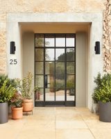 Applique murale d'extérieur haut et bas Applique d'extérieur moderne Cylindre d'éclairage mural Luminaires d'extérieur avec couvercle en verre pour la maison