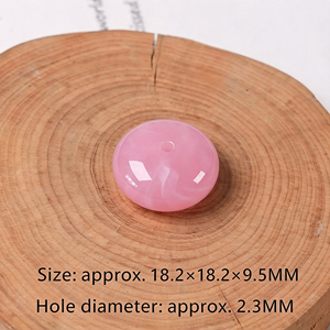 Cuentas acrílicas redondas planas de 18 mm, colores mixtos, cuentas espaciadoras sueltas para la fabricación de joyería DIY - Product Image 5