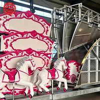 Manège de fête foraine Amsumemt, manège sur remorque, modèle de carrousel sur remorque, carrousel pour enfants sur remorque, manèges mécaniques sur remorques