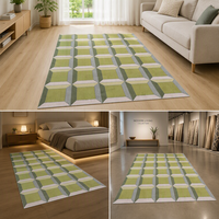 High Quality Machine Printed Nylon Carpet Living Room Large Carpet Green Area Rugs