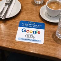 Autocollant NFC Google Review en espagnol, étiquettes NFC en PVC imperméables, logo personnalisé imprimé pour utilisation sur les comptoirs de magasin