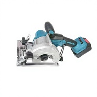 Scie circulaire sans fil à moteur électrique au lithium 5 pouces 21V, machine de découpe portative rechargeable pour le travail du bois et la menuiserie