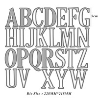 Ensemble de 26 matrices de découpe en métal personnalisées, A-Z différentes, alphabets, pour bricolage, scrapbooking, décoration, carterie, lettres majuscules, armure