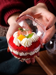 Cajas Transparentes Portátiles y Cajas de Plástico Aptas <span class=keywords><strong>para</strong></span> Guardar Cupcakes Navideños, Tiramisú, <span class=keywords><strong>Dulces</strong></span> y Galletas <span class=keywords><strong>con</strong></span> Tapa - Product Image 3