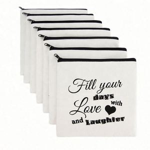 Cartera Pequeña de Tela Cuadrada de Algodón con Diseño Personalizado, Estuche con Cremallera para Llaves, Teléfono Móvil, Lápices y Cosméticos - Product Image 1