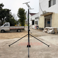 Mât télescopique de levage manuel robuste de 5M 6M pour caméra, tour d'éclairage LED et antenne de communication mobile