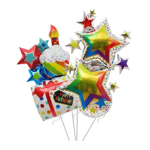 زينة حفلة عيد الميلاد الدعائم البالون عيد الميلاد شكل كعكة الكرتون احباط البالون بالجملة البالون الإبداعي