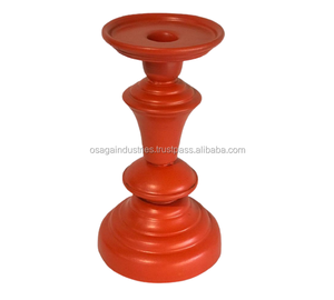 Bougeoir rond rouge en métal de haute qualité, 20 pièces, support de bougie en fer pour décoration de maison pour fête de mariage - Product Image 1